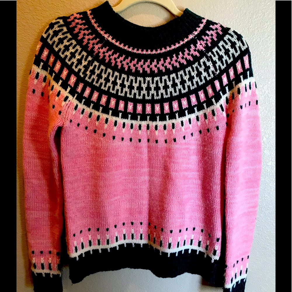 Women’s Pink Patterned Knit Sweater
